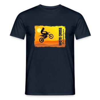 Supercross - Moto Cross - Motocross - Men's T-Shirt - navy - Front - AI Model Male 178 light (178cm)