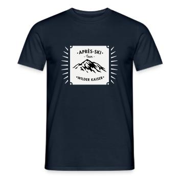 Après-Ski Wilder Kaiser - Männer T-Shirt - Navy - Vorne - AI Model Male 178 light (178cm)