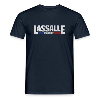 Lassalle président Jean Lassalle 2027 élections - T-shirt homme - marine - Devant - AI Model Male 178 light (178cm)