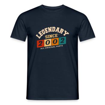 Legendary since 2002 vintage retro anniversary - Men's T-Shirt - navy - Front - AI Model Male 178 light (178cm)
