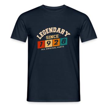 Legendär seit 1928 Vintage-Retro-Jubiläum - Männer T-Shirt - Navy - Vorne - AI Model Male 178 light (178cm)