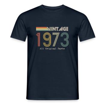 Épique et Légendaire né en 1973 : 51e anniversaire - T-shirt homme - marine - Devant - AI Model Male 178 light (178cm)