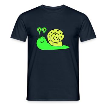 Snail Funny - Men's T-Shirt - navy - Front - AI Model Male 178 light (178cm)