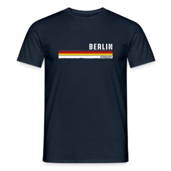 Berlin Capital Of Germany - Lustiges Hemd Souvenir - Men's T-Shirt - navy - Front - AI Model Male 178 light (178cm)