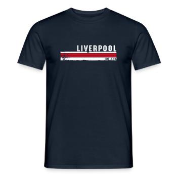 Liverpool - Angleterre Vibrant Heritage Gift pour le Royaume-Uni - T-shirt homme - marine - Devant - AI Model Male 178 light (178cm)