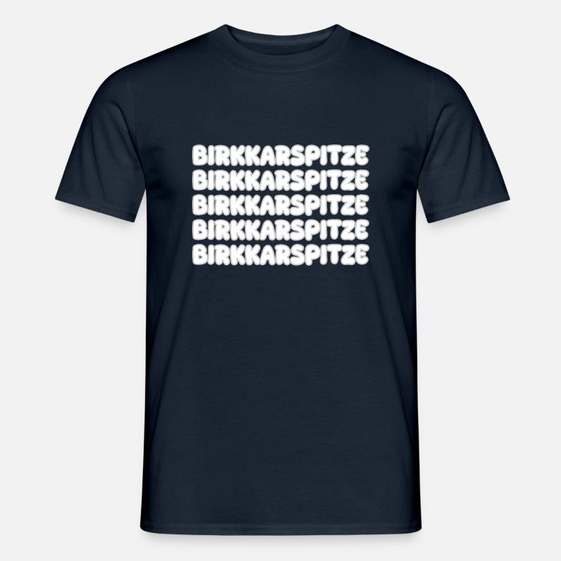 Birkkarspitze als Klettern - Männer T-Shirt - Navy