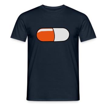rote Pille - Männer T-Shirt - Navy - Vorne - AI Model Male 178 light (178cm)