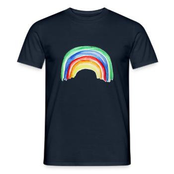 rainbow regenbogen - Männer T-Shirt - Navy - Vorne - AI Model Male 178 light (178cm)