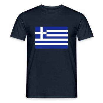 Greece Flag Accessories - Men's T-Shirt - navy - Front - AI Model Male 178 light (178cm)