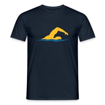 Fitness Sport Schwimmer - Männer T-Shirt - Navy - Vorne - AI Model Male 178 light (178cm)