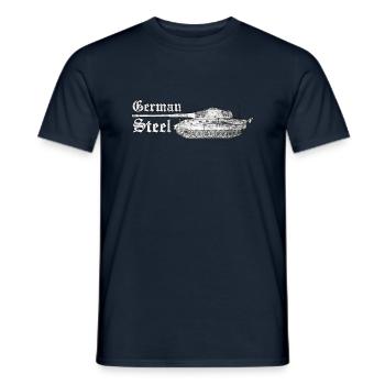 Tiger Panzer 2nd World War 1943 Panzer driver soldier - Men's T-Shirt - navy - Front - AI Model Male 178 light (178cm)