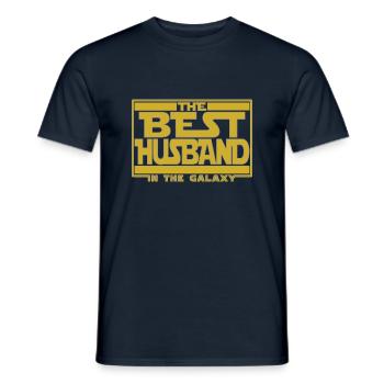 Le meilleur mari de la galaxie ( En Anglais ) - T-shirt homme - marine - Devant - AI Model Male 178 light (178cm)