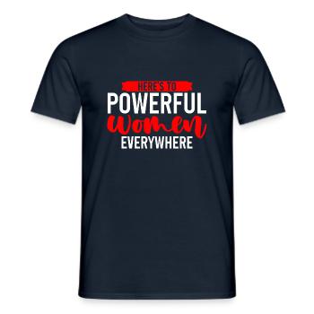 Voici pour les femmes puissantes partout 2 - T-shirt homme - marine - Devant - AI Model Male 178 light (178cm)