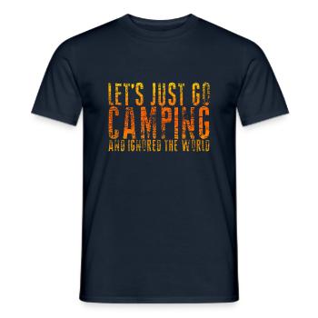 Let's Just Go Camping And Ignore The World 2 - Men's T-Shirt - navy - Front - AI Model Male 178 light (178cm)