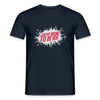 I closed my book - Männer T-Shirt - Navy - Vorne - AI Model Male 178 light (178cm)