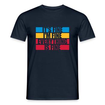 Tout va bien devis - T-shirt homme - marine - Devant - AI Model Male 178 light (178cm)