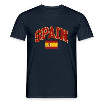 Drapeau de l’Espagne - T-shirt homme - marine - Devant - AI Model Male 178 light (178cm)