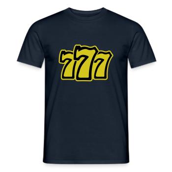 777 - Männer T-Shirt - Navy - Vorne - AI Model Male 178 light (178cm)