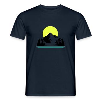 Mountains - Men's T-Shirt - navy - Front - AI Model Male 178 light (178cm)