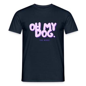 Oh my dog. - Men's T-Shirt - navy - Front - AI Model Male 178 light (178cm)