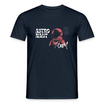 Red Astronaut: Urban Streetwear Design - Men's T-Shirt - navy - Front - AI Model Male 178 light (178cm)