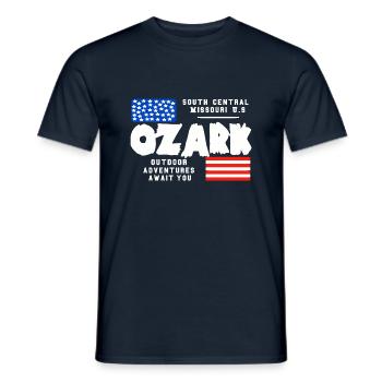 Missouri Ozark - T-shirt homme - marine - Devant - AI Model Male 178 light (178cm)
