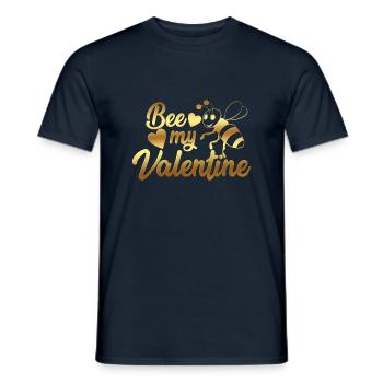 Love Happy Heart Card Valentine Vector Design Art - Men's T-Shirt - navy - Front - AI Model Male 178 light (178cm)