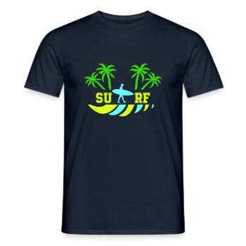 Surfer - T-shirt homme - marine - Devant - AI Model Male 178 light (178cm)