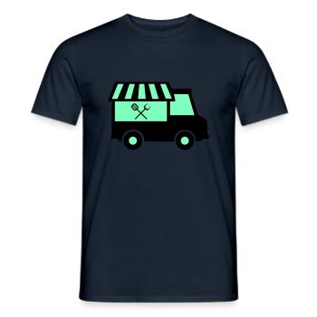 Food Truck - Men's T-Shirt - navy - Front - AI Model Male 178 light (178cm)
