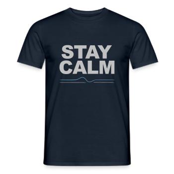 Ruhig bleiben EKG Lifeline Relax Ruhe - Männer T-Shirt - Navy - Vorne - AI Model Male 178 light (178cm)