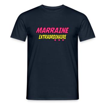 Marraine extraordinaire - T-shirt homme - marine - Devant - AI Model Male 178 light (178cm)