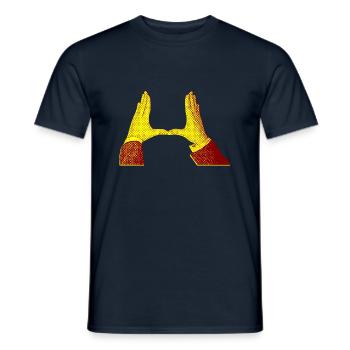 hands - T-shirt homme - marine - Devant - AI Model Male 178 light (178cm)