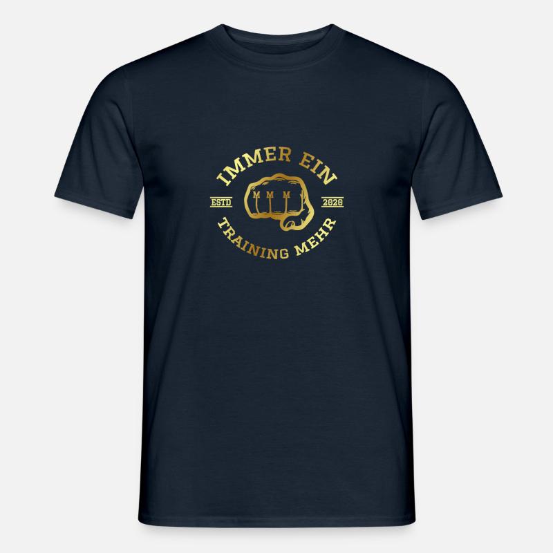 IMMER EIN TRAINING MEHR - rund - Männer T-Shirt - Navy