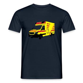 RTW Rettungsdienst Krankenwagen Einsatz Alarm KTW - Männer T-Shirt - Navy - Vorne - AI Model Male 178 light (178cm)