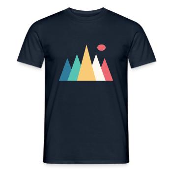 Berge Vintage Retro Felsklettern - Männer T-Shirt - Navy - Vorne - AI Model Male 178 light (178cm)
