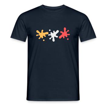 Taches de couleur dans les couleurs lesbiennes Pride - T-shirt homme - marine - Devant - AI Model Male 178 light (178cm)