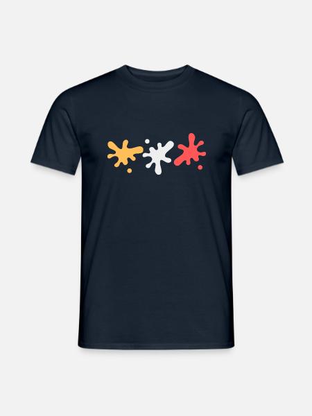 Color spots in lesbian Pride colors - Men's T-Shirt - navy