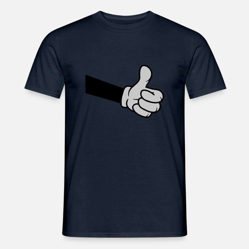 OK Comic Hand Thumb - Men’s T-shirt - navy