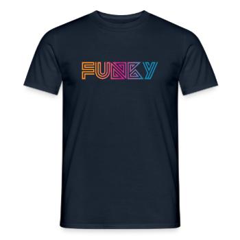 Funky Vintage - Männer T-Shirt - Navy - Vorne - AI Model Male 178 light (178cm)