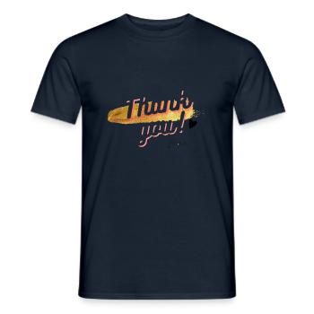 Thank you - Männer T-Shirt - Navy - Vorne - AI Model Male 178 light (178cm)