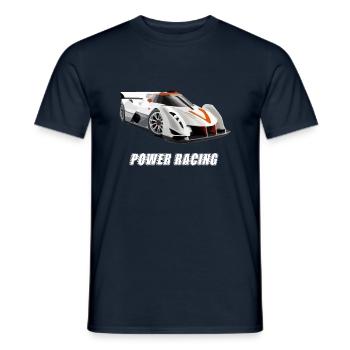 Power racing - T-shirt homme - marine - Devant - AI Model Male 178 light (178cm)