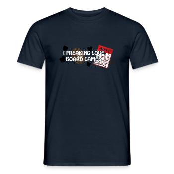 boardgame chess backgammon game night - Männer T-Shirt - Navy - Vorne - AI Model Male 178 light (178cm)