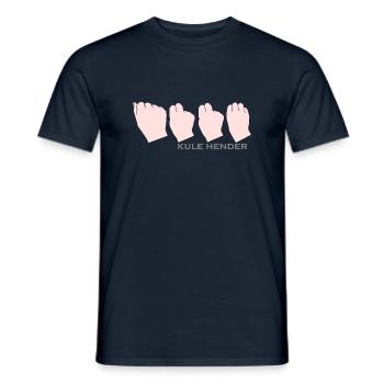Hand alphabet Anne - Men's T-Shirt - navy - Front - AI Model Male 178 light (178cm)