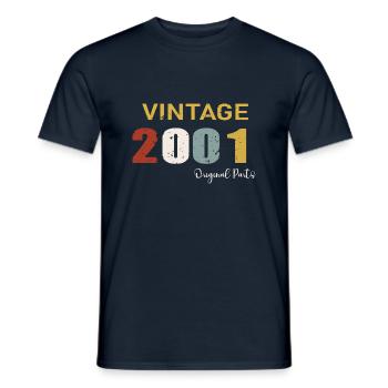 Original parts 2001 - 23rd Anniversary Gift - Men's T-Shirt - navy - Front - AI Model Male 178 light (178cm)