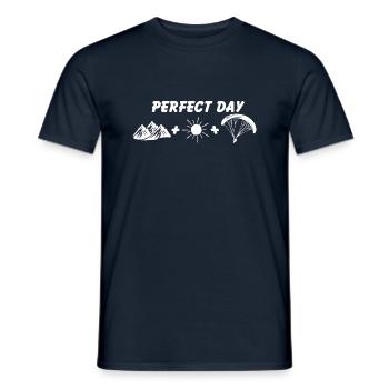 Perfect Day - Paragleiter - Männer T-Shirt - Navy - Vorne - AI Model Male 178 light (178cm)