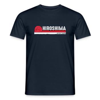 Hiroshima Japan Vintage Retro Design for Proud - Men's T-Shirt - navy - Front - AI Model Male 178 light (178cm)