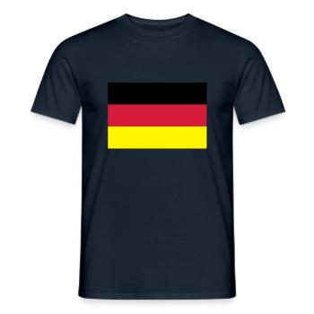 germany_flag_f3 - Men's T-Shirt - navy - Front - AI Model Male 178 light (178cm)