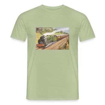 bournemouth belle - Men's T-Shirt - sage - Front - AI Model Male 178 light (178cm)