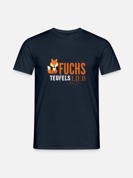 Fuchs Teufels Lieb - Männer T-Shirt - Navy