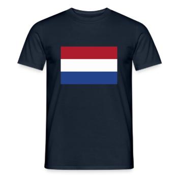 Drapeau Pays Bas (Hollande) / Holland flag - T-shirt homme - marine - Devant - AI Model Male 178 light (178cm)